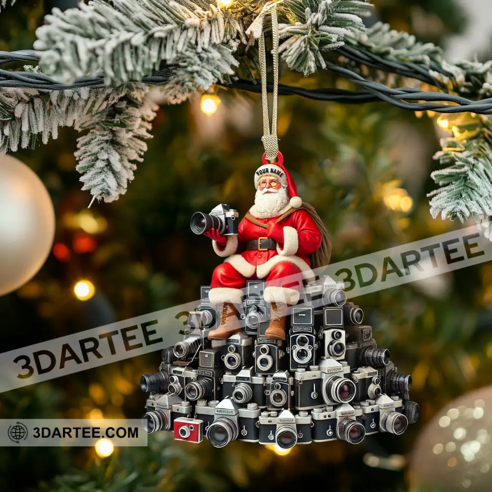 Santa Camera Lover Christmas Home Decor Christmas Ornament Personalized Ornament Ornament