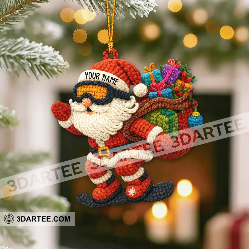 Santa Coming Home Decor Christmas Ornament Personalized Ornament Ornament