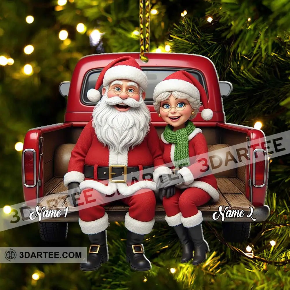 Santa Couple Home Decor Christmas Ornament Personalized Ornament Ornament