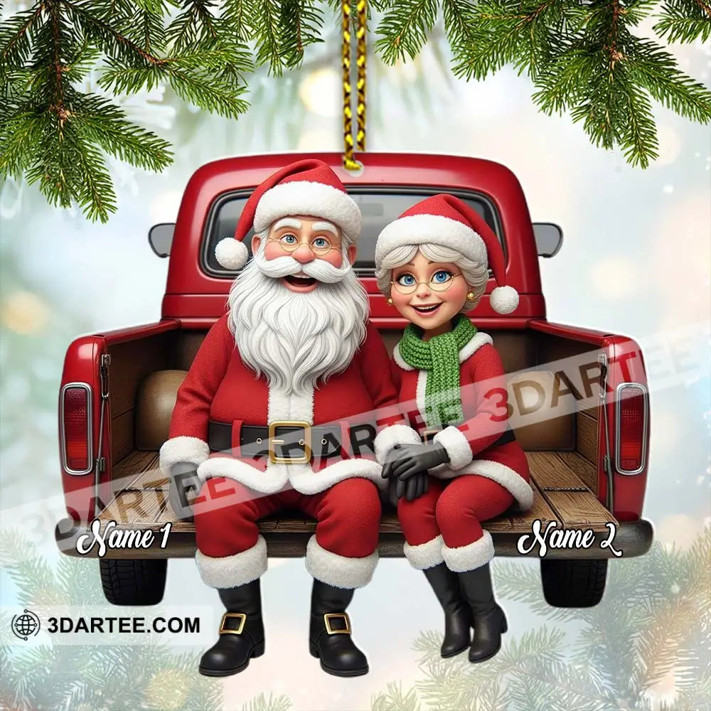 Santa Couple Home Decor Christmas Ornament Personalized Ornament Ornament