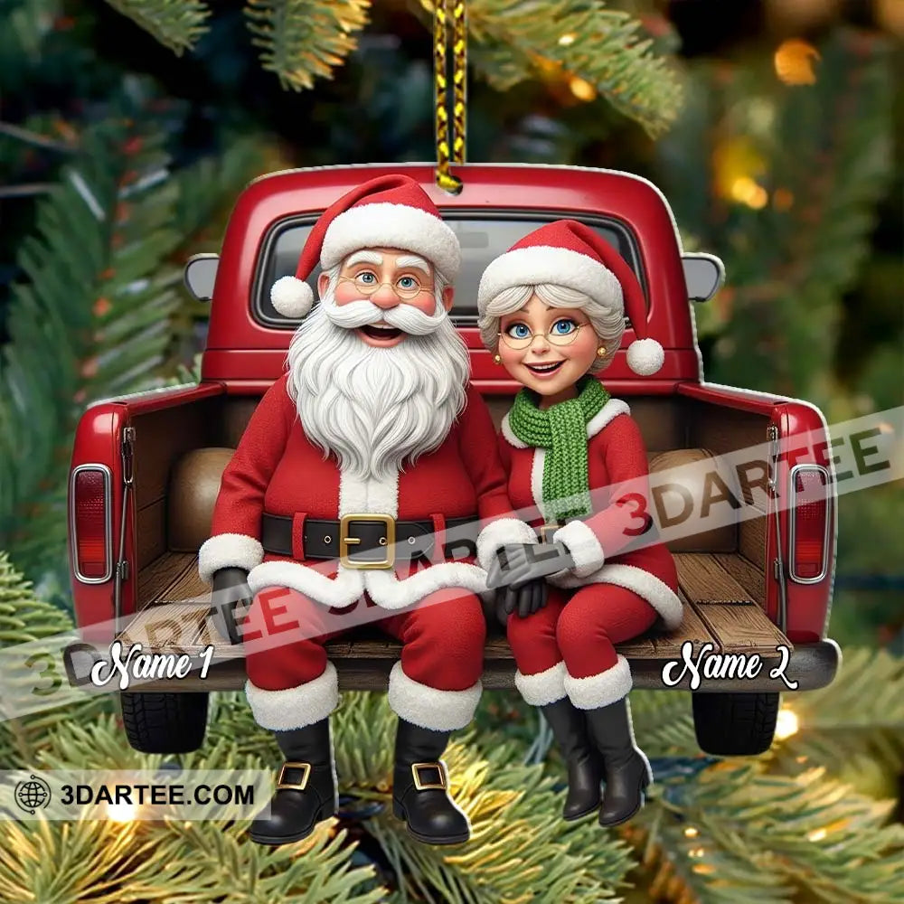 Santa Couple Home Decor Christmas Ornament Personalized Ornament Ornament