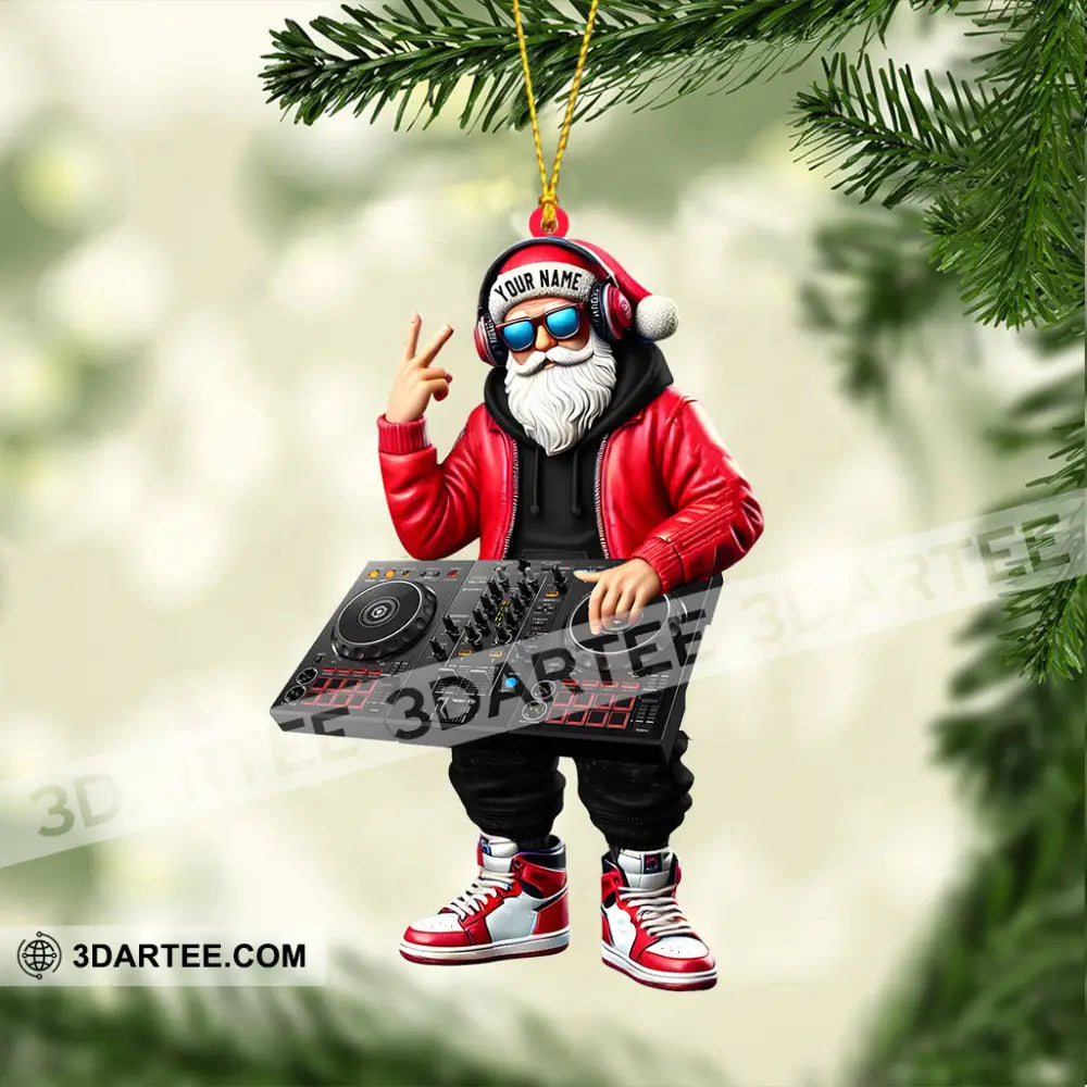 Santa DJ Home Decor Christmas Ornament Personalized Ornament Ornament