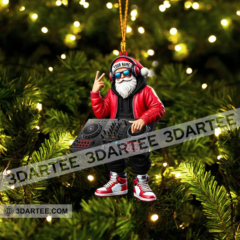 Santa DJ Home Decor Christmas Ornament Personalized Ornament Ornament