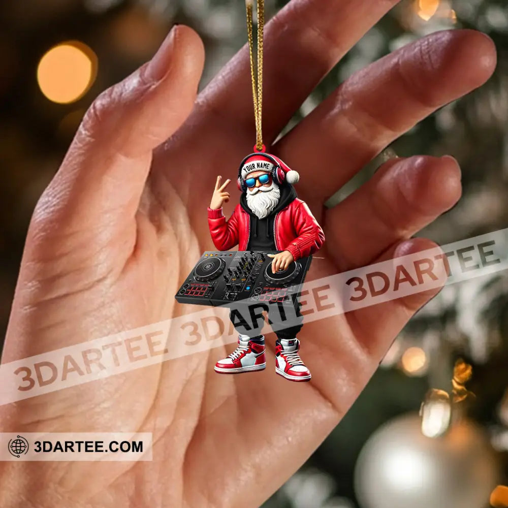 Santa DJ Home Decor Christmas Ornament Personalized Ornament Ornament