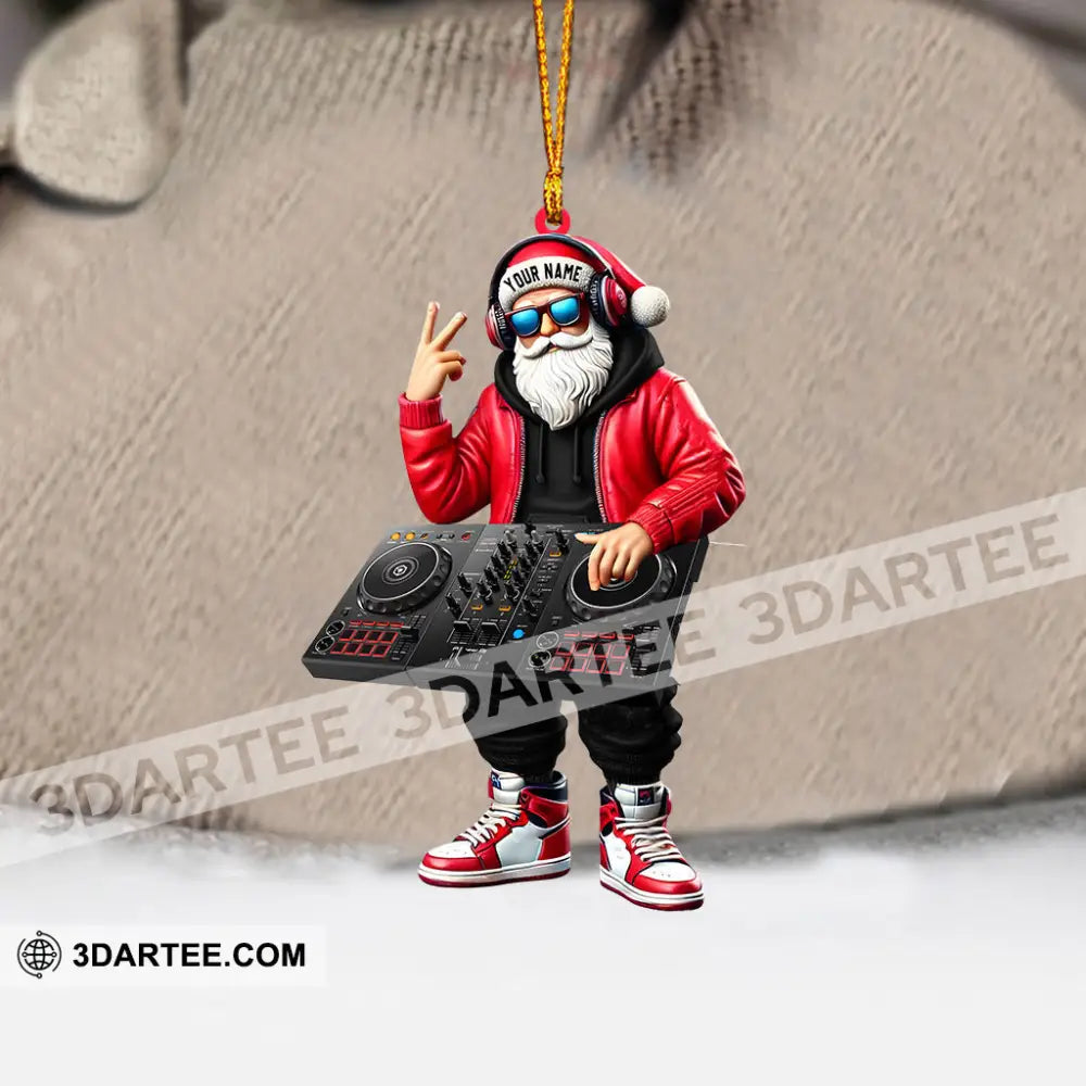 Santa DJ Home Decor Christmas Ornament Personalized Ornament Ornament