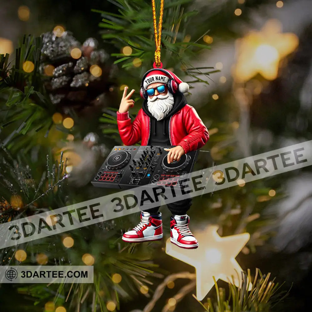 Santa DJ Home Decor Christmas Ornament Personalized Ornament Ornament