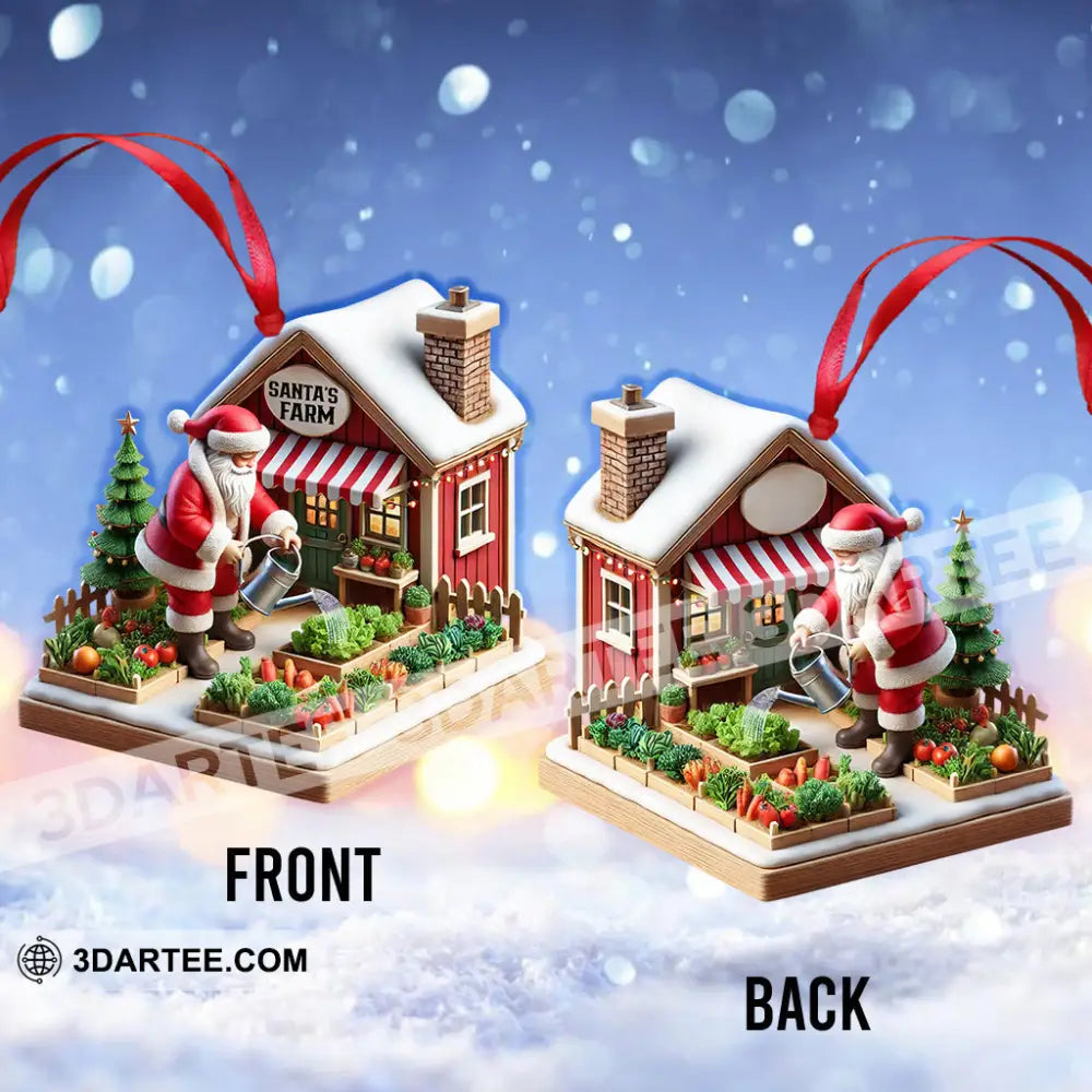 Santa Farm Home Decor Christmas Ornament Personalized Ornament Ornament