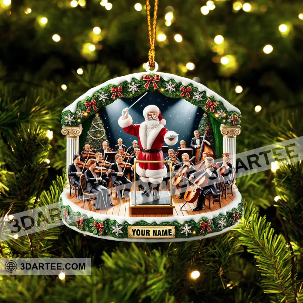 Santa Orchestra Home Decor Christmas Ornament Personalized Ornament Ornament