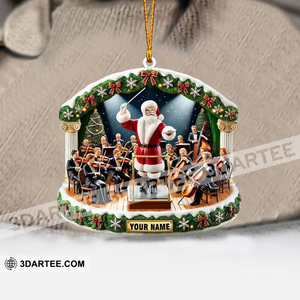 Santa Orchestra Home Decor Christmas Ornament Personalized Ornament Ornament
