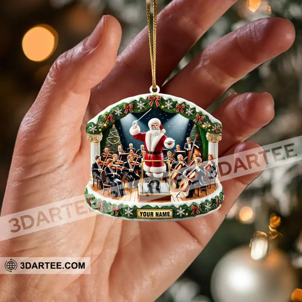 Santa Orchestra Home Decor Christmas Ornament Personalized Ornament Ornament