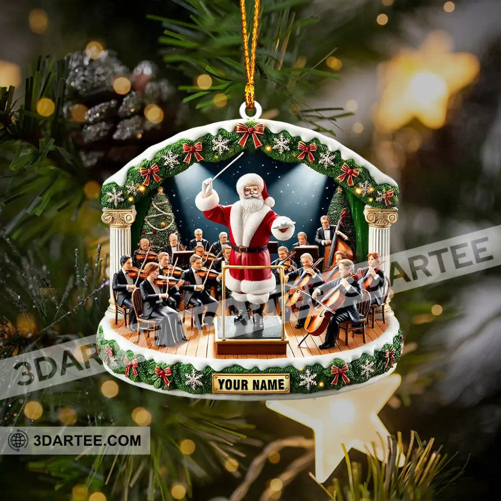 Santa Orchestra Home Decor Christmas Ornament Personalized Ornament Ornament