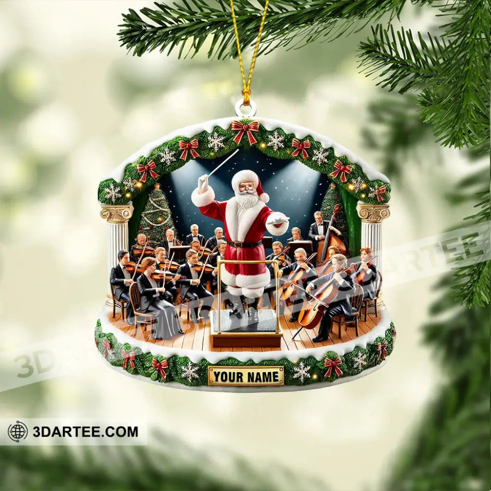 Santa Orchestra Home Decor Christmas Ornament Personalized Ornament Ornament