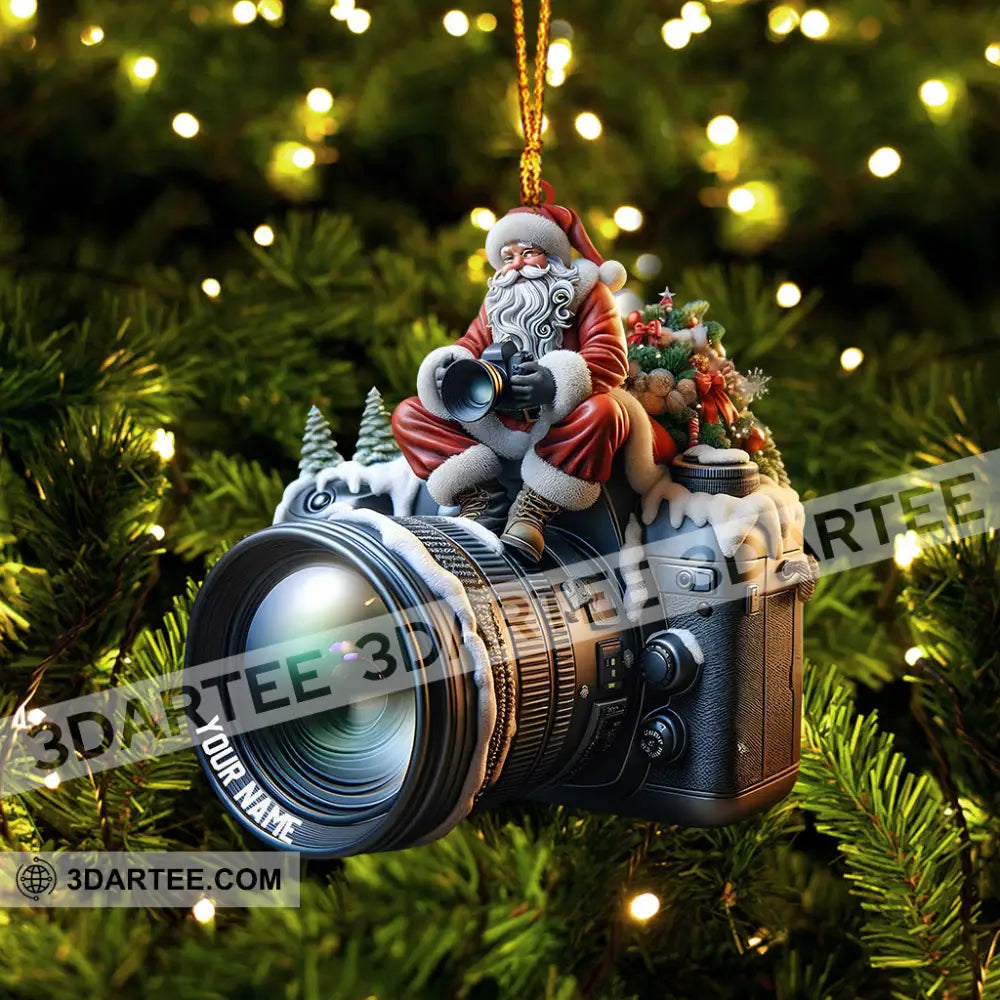 Santa Photographer Home Decor Christmas Ornament Personalized Ornament Ornament