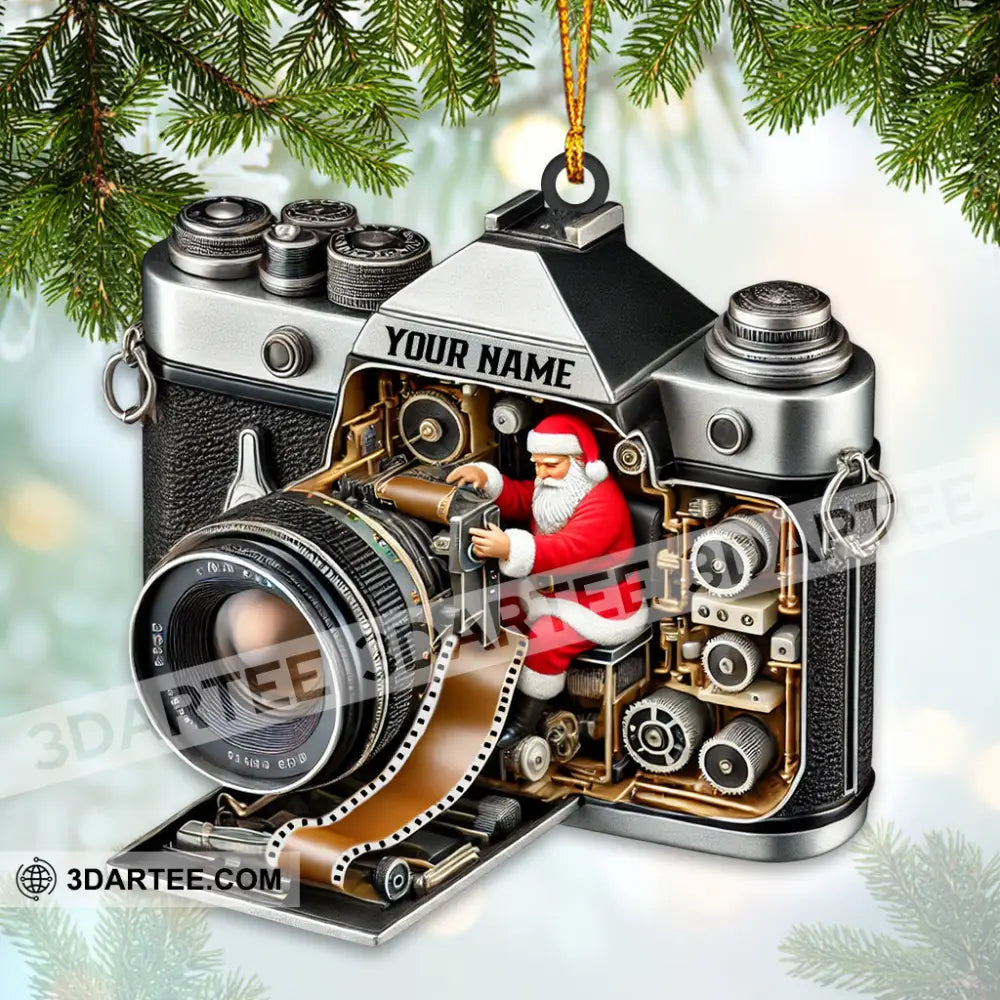 Santa Photographer Home Decor Christmas Ornament Personalized Ornament Ornament