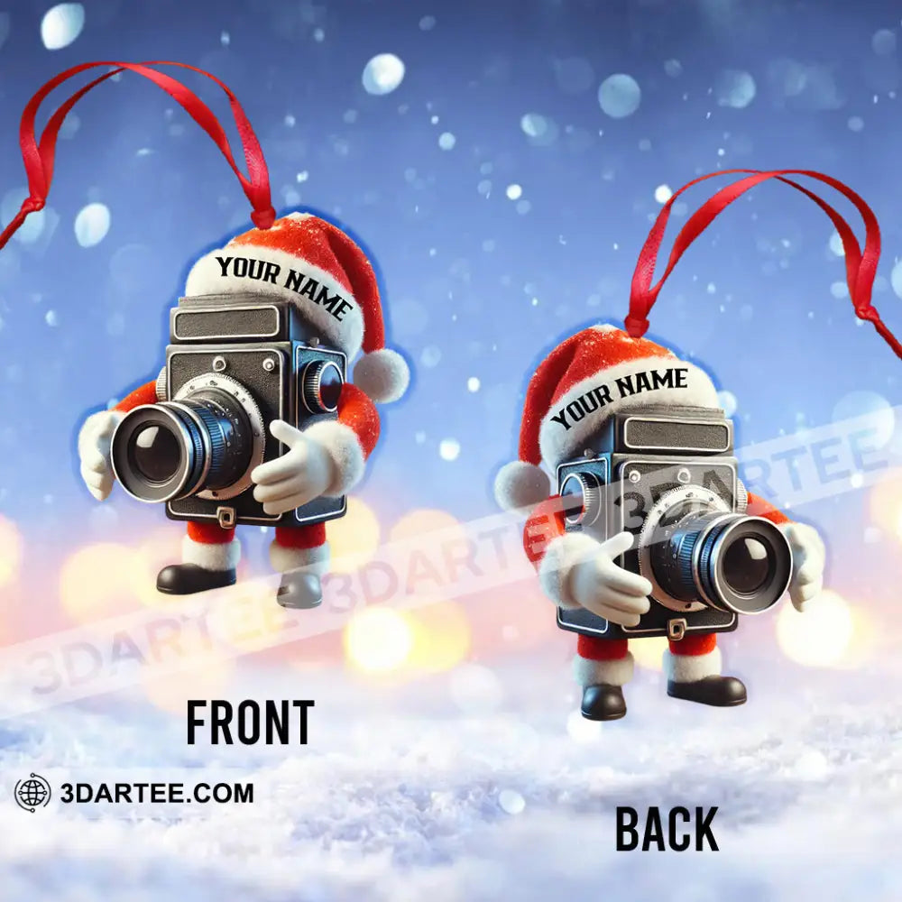 Santa Photographer Lover Christmas Home Decor Christmas Ornament Personalized Ornament Ornament