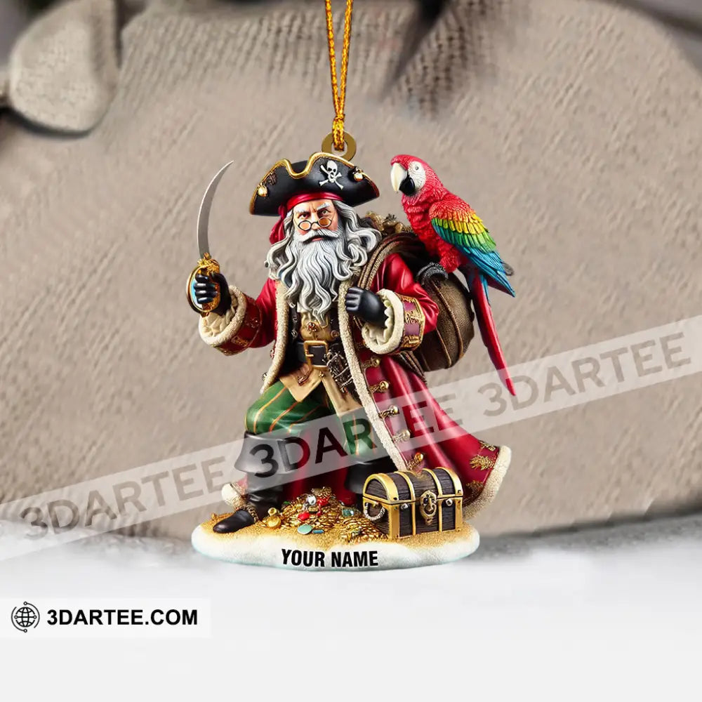 Santa Pirates Home Decor Christmas Ornament Personalized Ornament Ornament