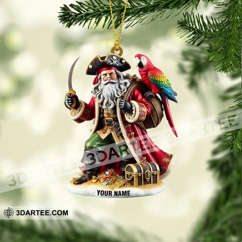 Santa Pirates Home Decor Christmas Ornament Personalized Ornament Ornament