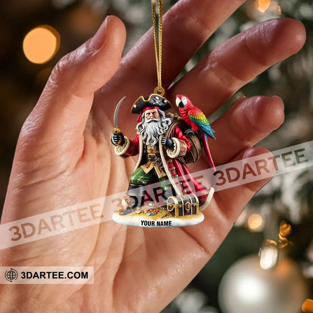 Santa Pirates Home Decor Christmas Ornament Personalized Ornament Ornament