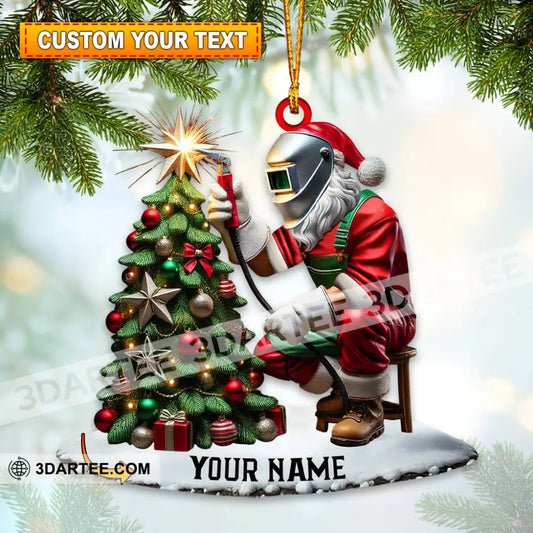 Santa The Welder Home Decor Christmas Ornament Personalized Ornament 3.54’’ / 1 Ornament Ornament
