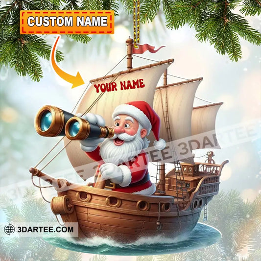 Santa Treasure Hunt Home Decor Christmas Ornament Personalized Ornament 3.54’’ / 1 Ornament Ornament