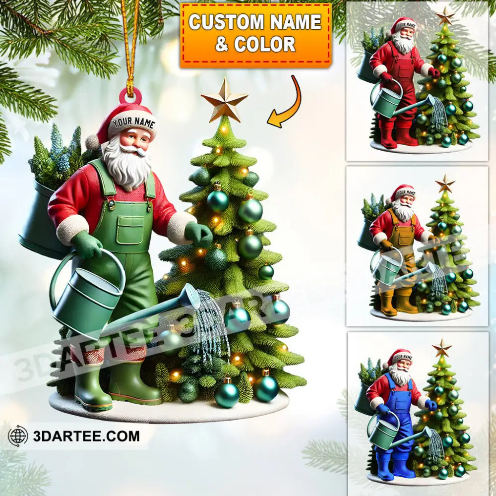 Santa Tree Care Home Decor Christmas Ornament Personalized Ornament 3.54’’ / 1 Ornament Ornament