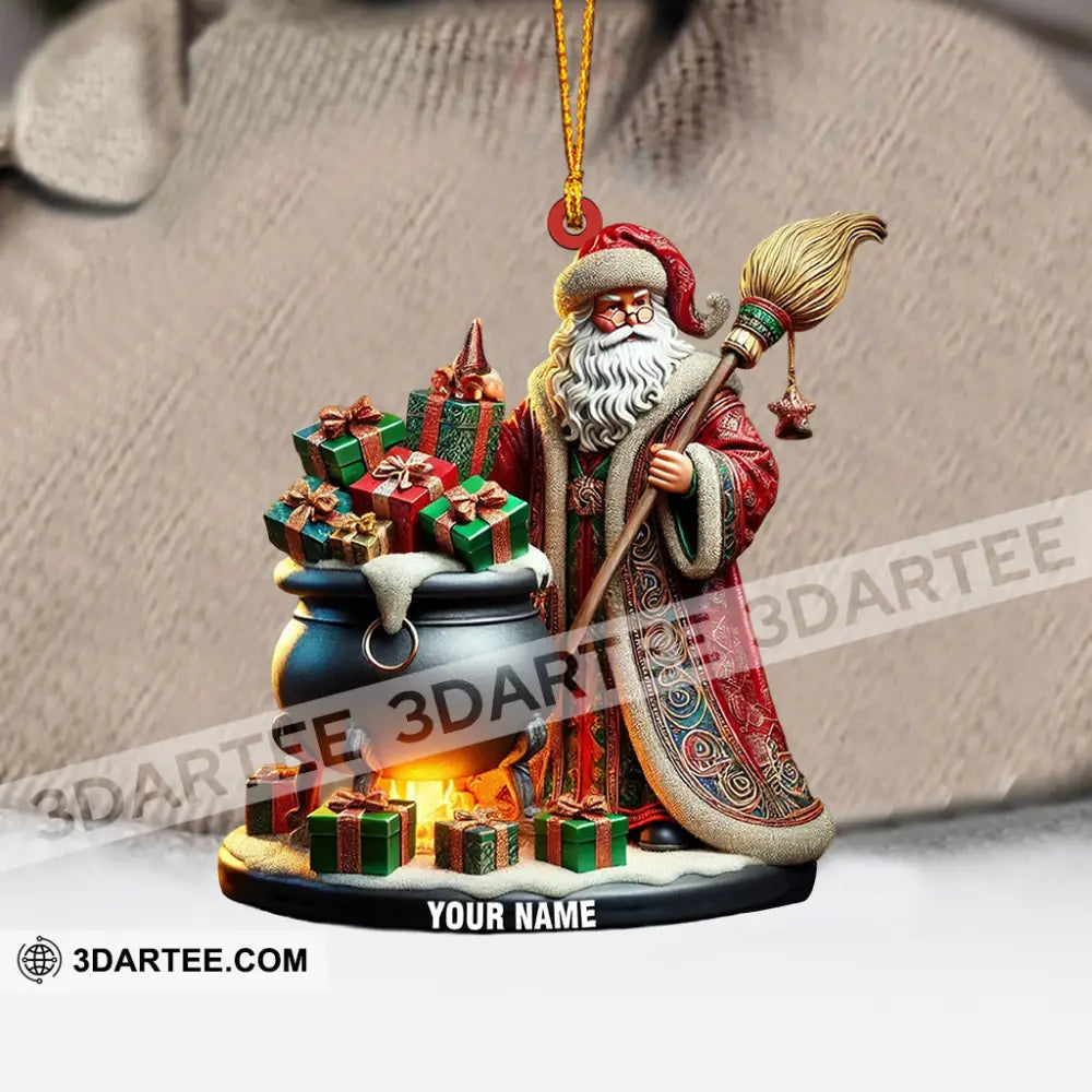 Santa Witch Home Decor Christmas Ornament Personalized Ornament Ornament