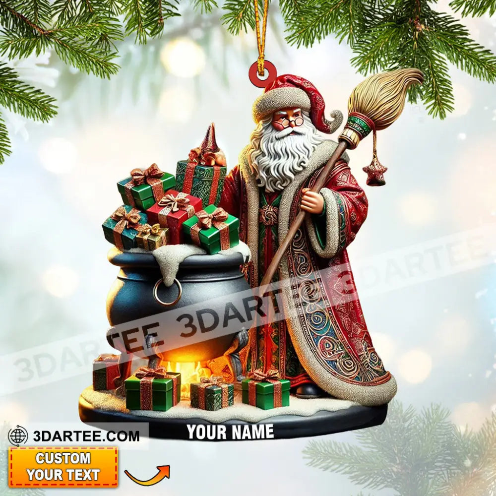 Santa Witch Home Decor Christmas Ornament Personalized Ornament 3.54’’ / 1 Ornament Ornament