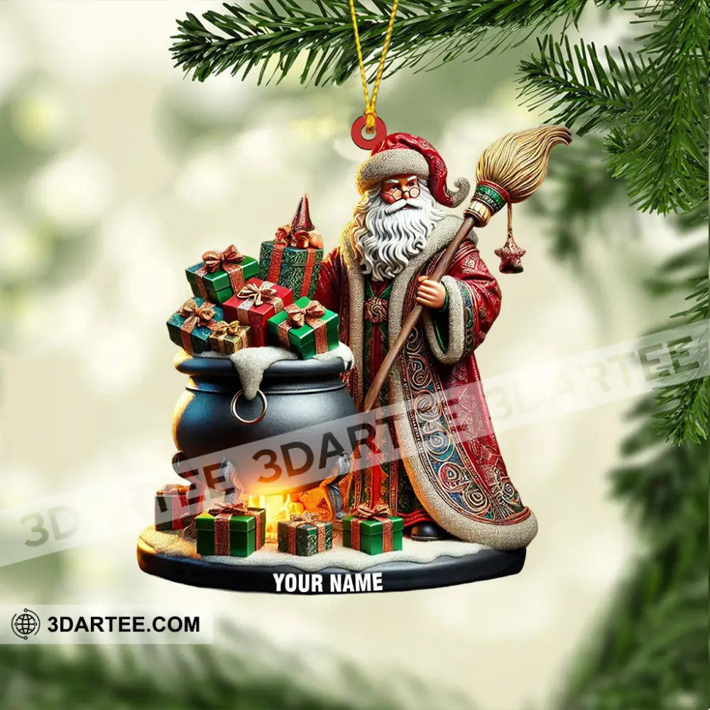 Santa Witch Home Decor Christmas Ornament Personalized Ornament Ornament