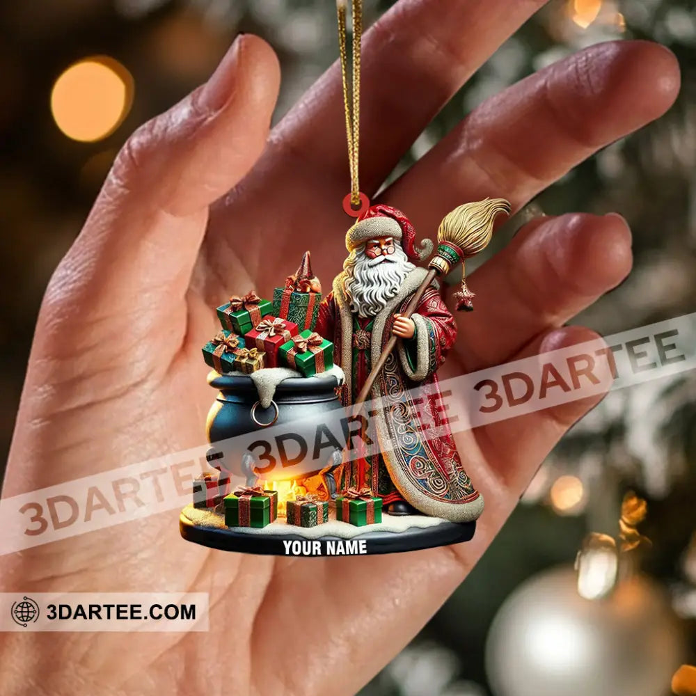 Santa Witch Home Decor Christmas Ornament Personalized Ornament Ornament