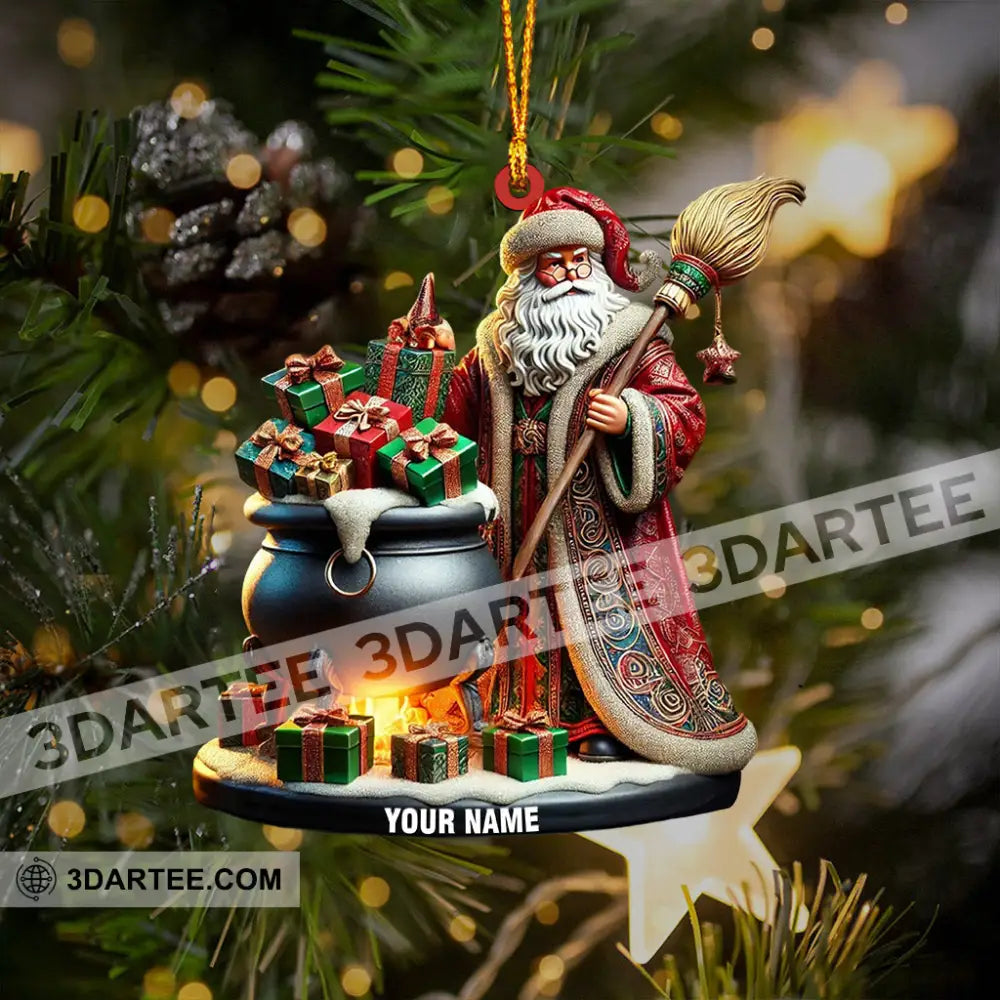 Santa Witch Home Decor Christmas Ornament Personalized Ornament Ornament