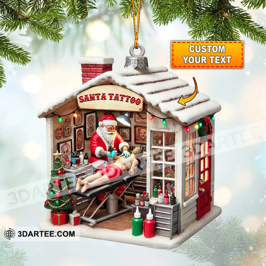 Santa’s Tattoo Christmas Ornament Personalized Ornament 3.54’’ / 1 Ornament Ornament