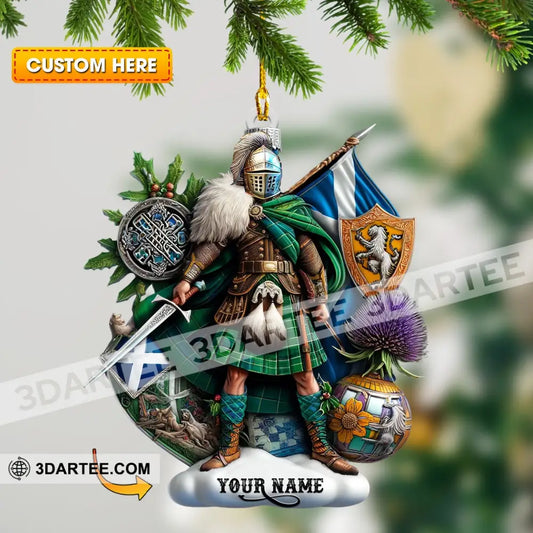 Scotland Lover Home Decor Christmas Ornament Personalized Ornament 3.54’’ / 1 Ornament Ornament