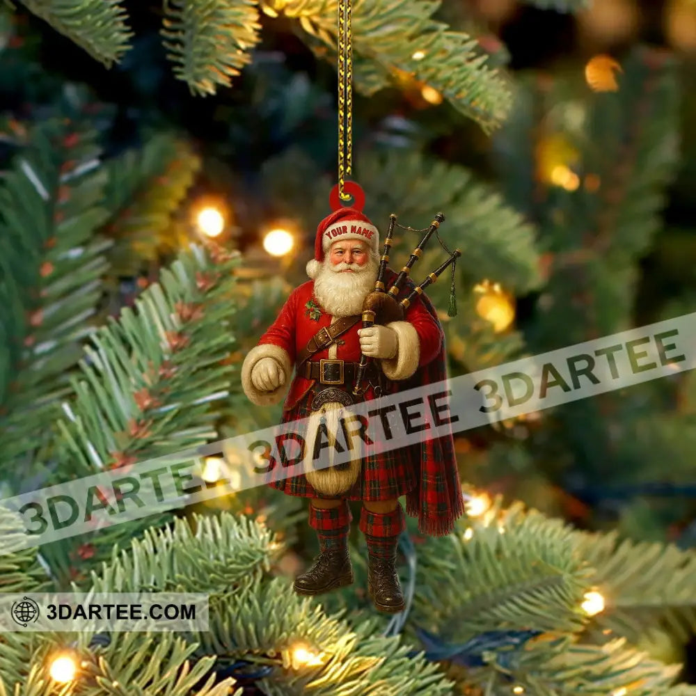 Scottish Santa Home Decor Christmas Ornament Personalized Ornament Ornament