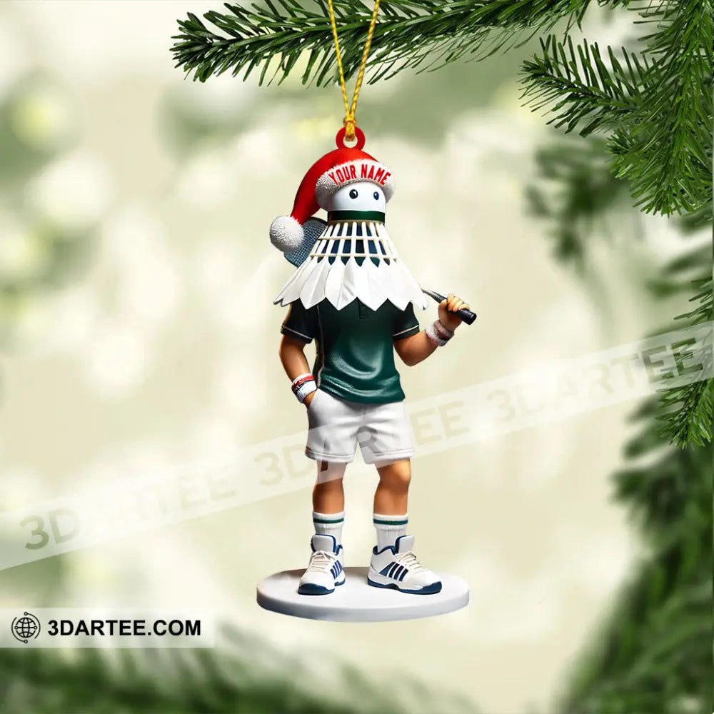 Shuttlecock Badminton Christmas Ornament Personalized Ornament Ornament