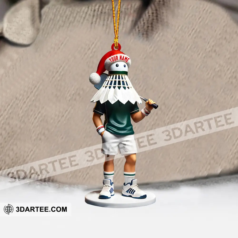 Shuttlecock Badminton Christmas Ornament Personalized Ornament Ornament