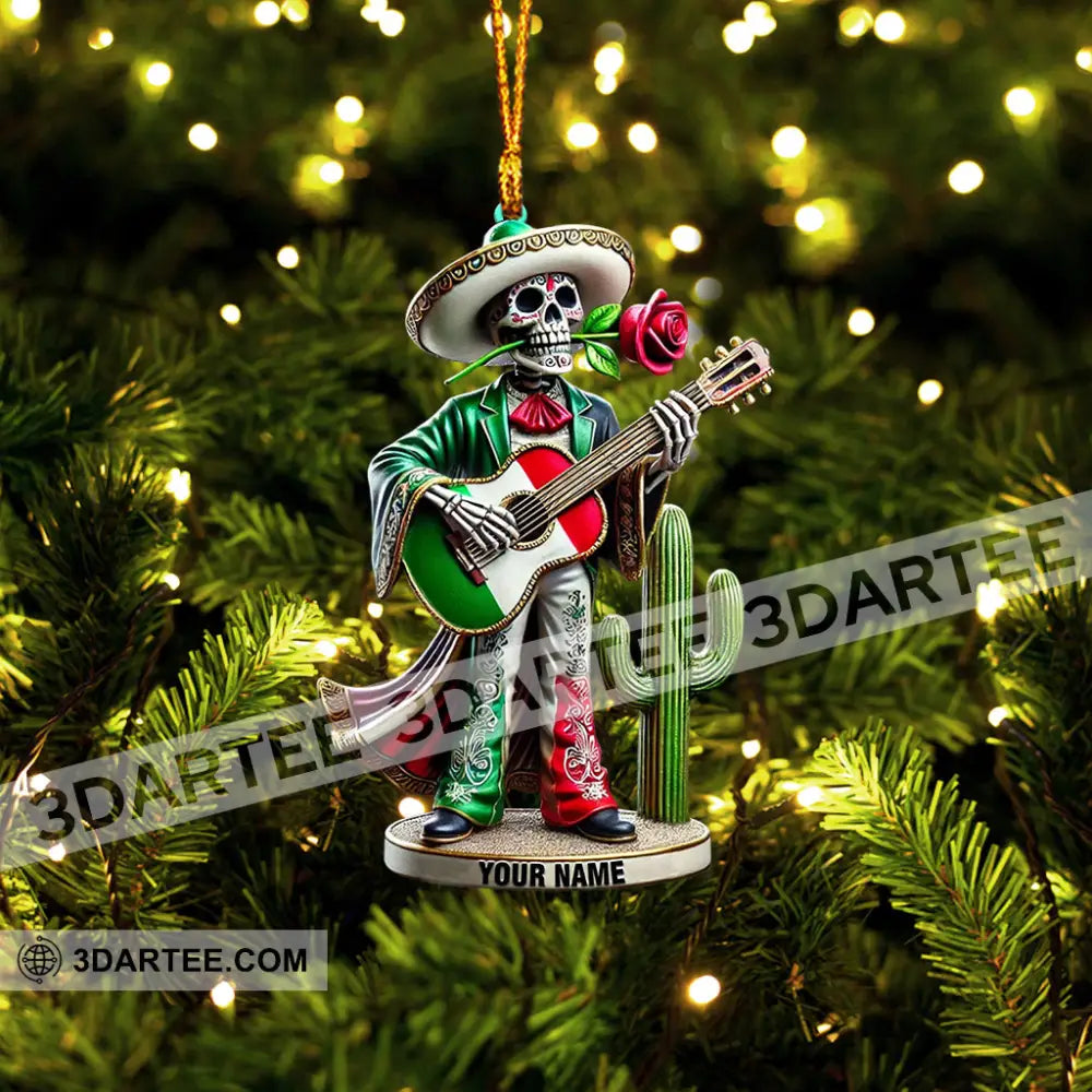 Skull Musican Home Decor Christmas Ornament Personalized Ornament Ornament