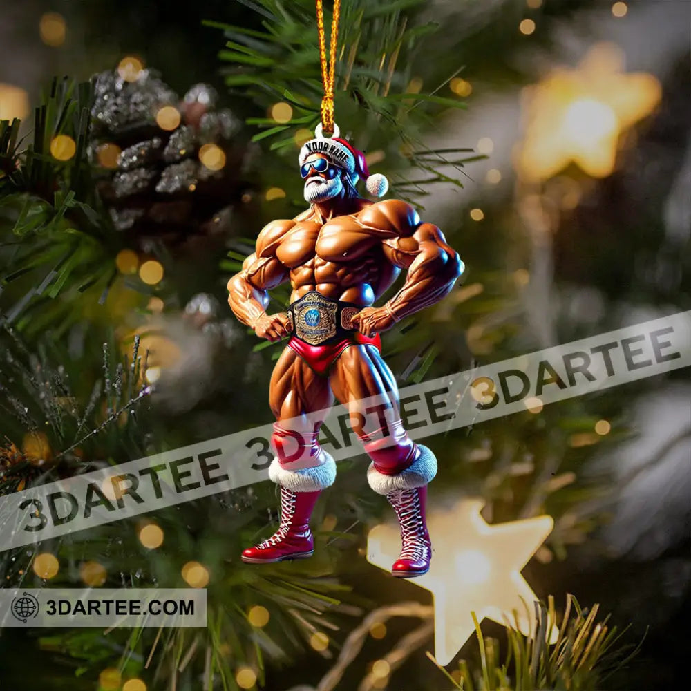Strong Santa Home Decor Christmas Ornament Personalized Ornament Ornament