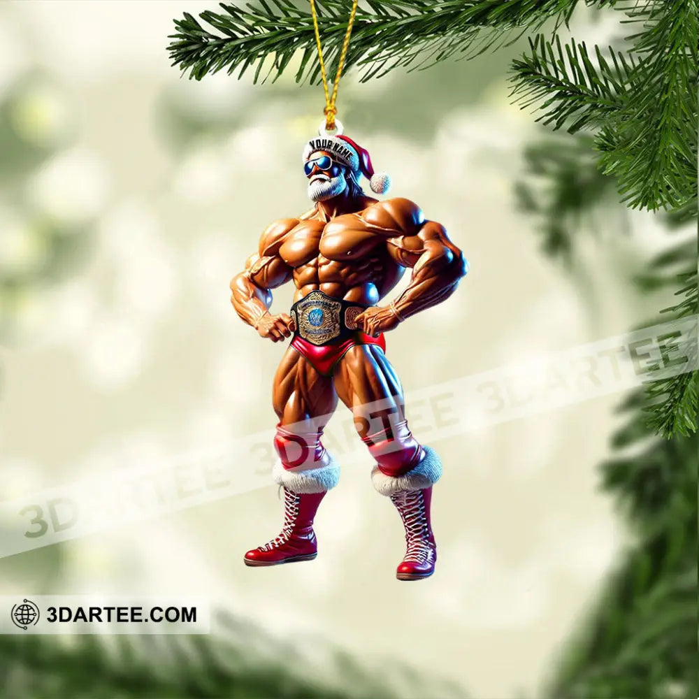 Strong Santa Home Decor Christmas Ornament Personalized Ornament Ornament