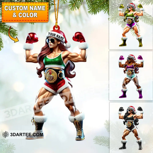 Strong Woman Home Decor Christmas Ornament Personalized Ornament 3.54’’ / 1 Ornament Ornament