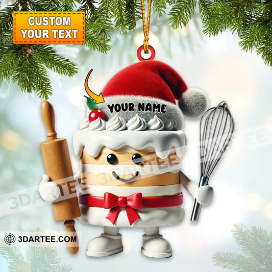 Sweet Cream Cake Christmas Ornament Personalized Ornament 3.54’’ / 1 Ornament Ornament