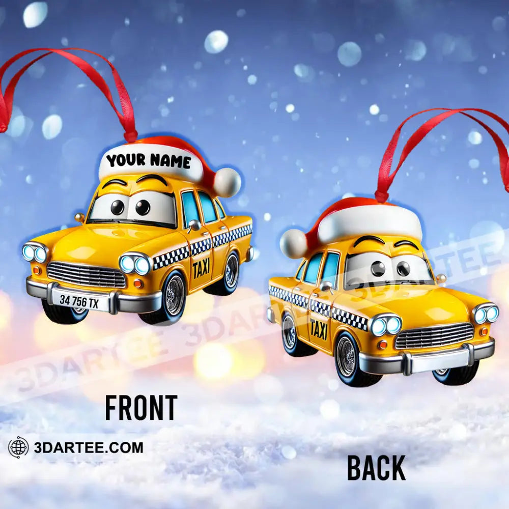 Taxi Driver Christmas Ornament Personalized Ornament Ornament