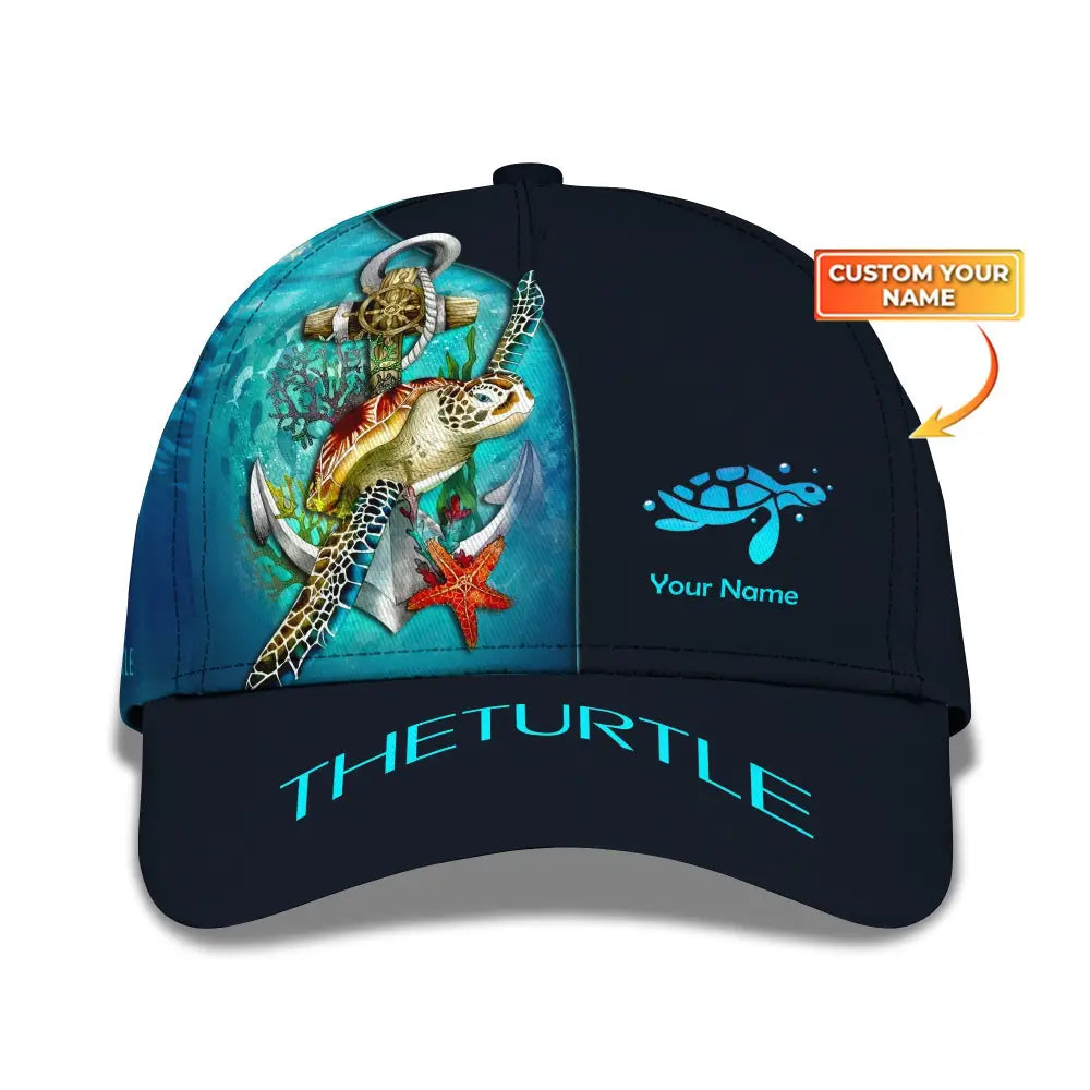 Unisex Cap Personalized Turtle Love Classic Sea Animal Hat Lover Gifts T-Shirt