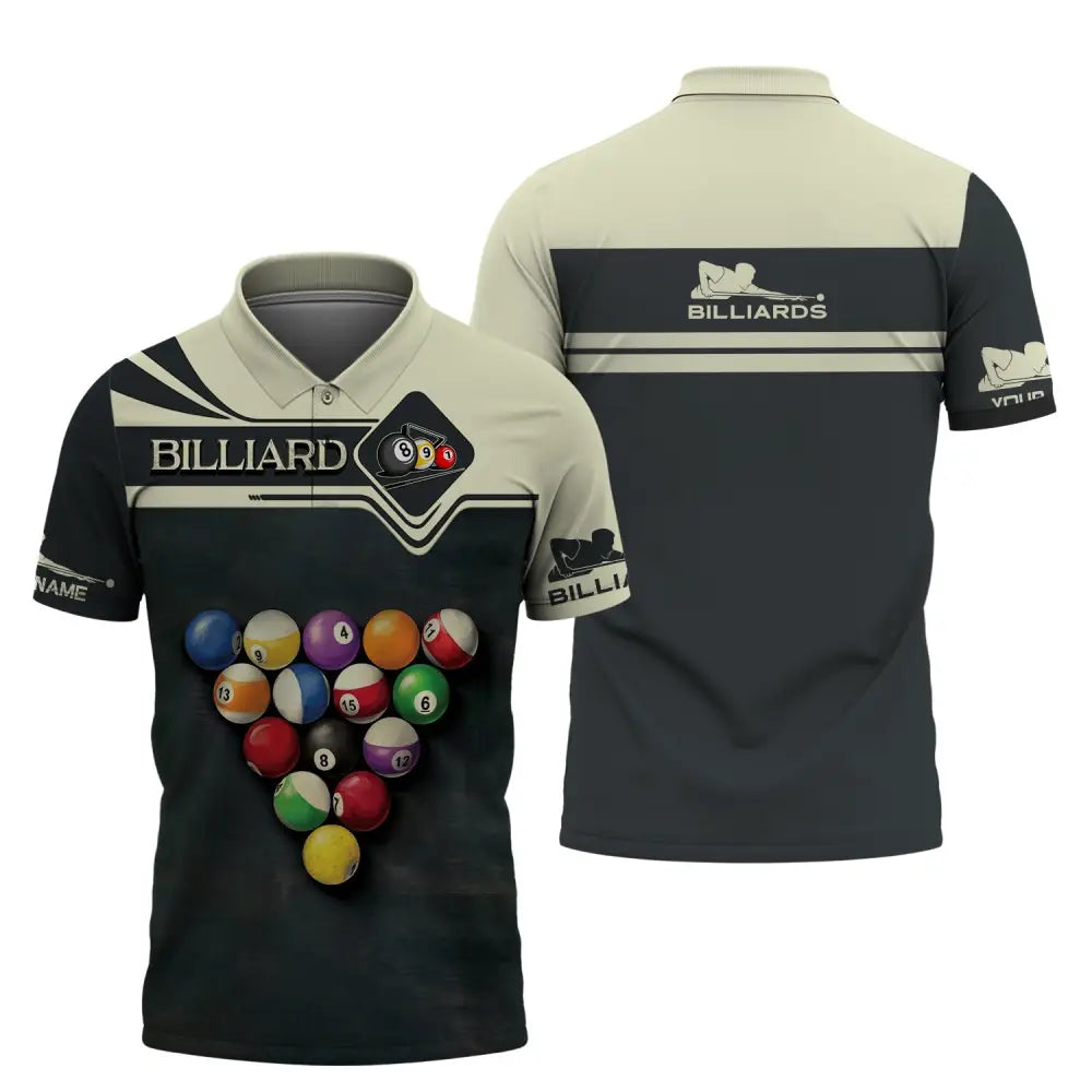 Unisex Shirt Billiards T-Shirt Billiard Triangle Polo For Lovers / S