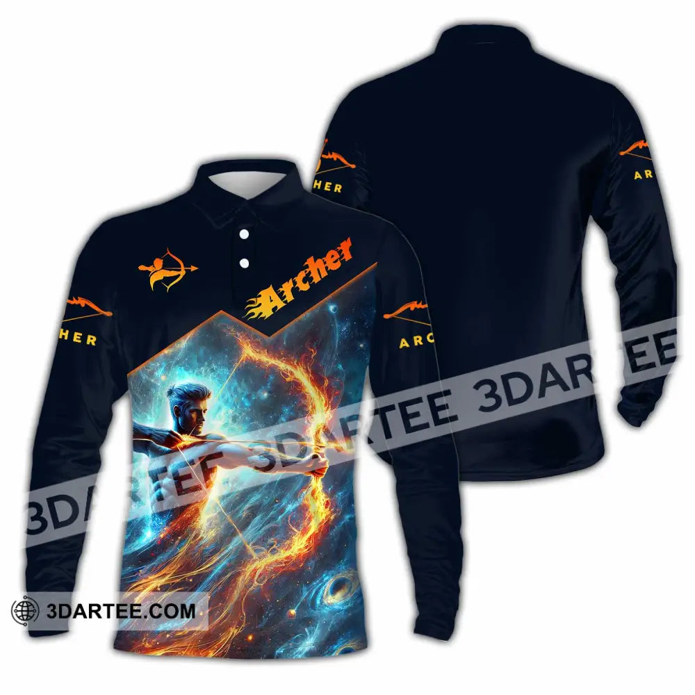 Unisex Shirt - Custom Archer Sport Shirt Long Sleeve Polo / S T-shirt
