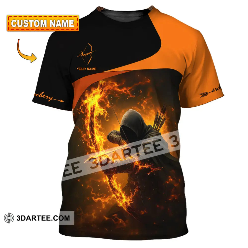 Unisex Shirt - Custom Archery Fire Warrior Archery Player Shirt T-shirt