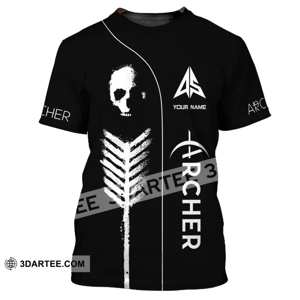 Unisex Shirt - Custom Archery Skullcap Archery Player Shirt T-Shirt / S T-shirt