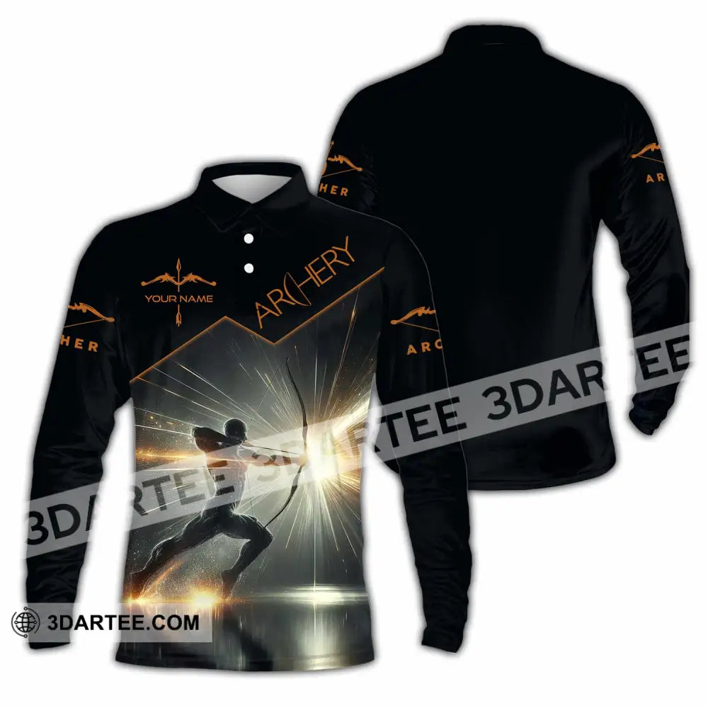 Unisex Shirt - Custom Archery Sport Shirt Long Sleeve Polo / S T-shirt
