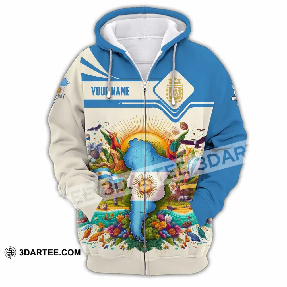 Unisex Shirt - Custom Argentina Shirt Zipper Hoodie / S T-shirt