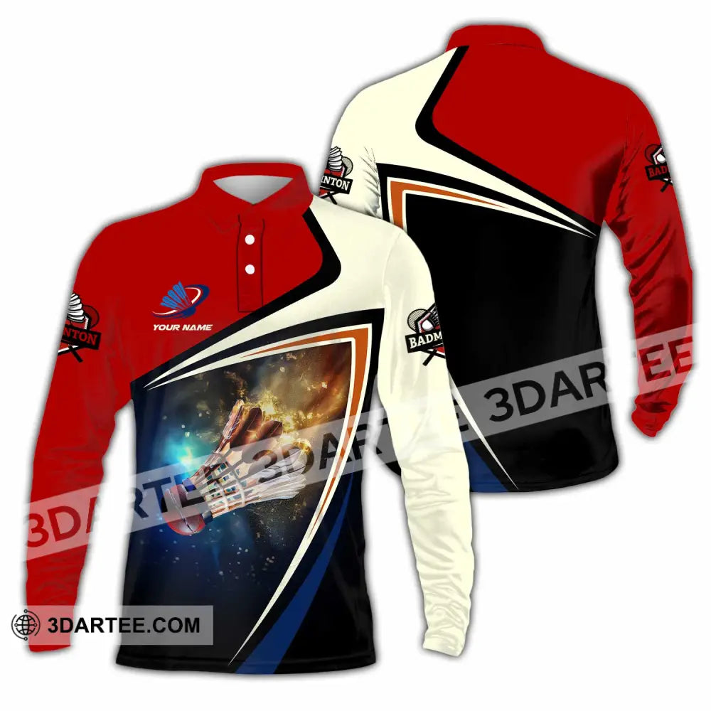 Unisex Shirt - Custom Badminton Shirt Long Sleeve Polo / S T-shirt