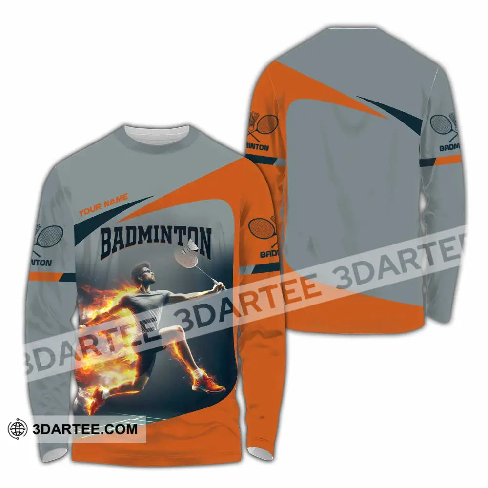 Unisex Shirt - Custom Badminton Shirt Long Sleeve Shirt / S T-shirt